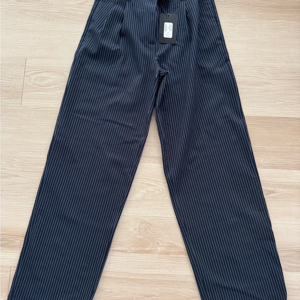 rag & bone Navy Striped Dress Pants